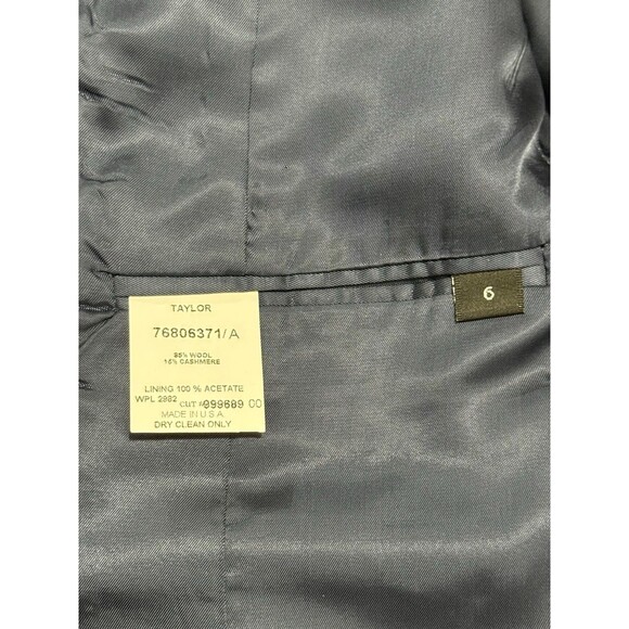 Vintage BURBERRY London Women’s Wool Cashmere Blazer Jacket Size 6 Blue Purple - Picture 5 of 6